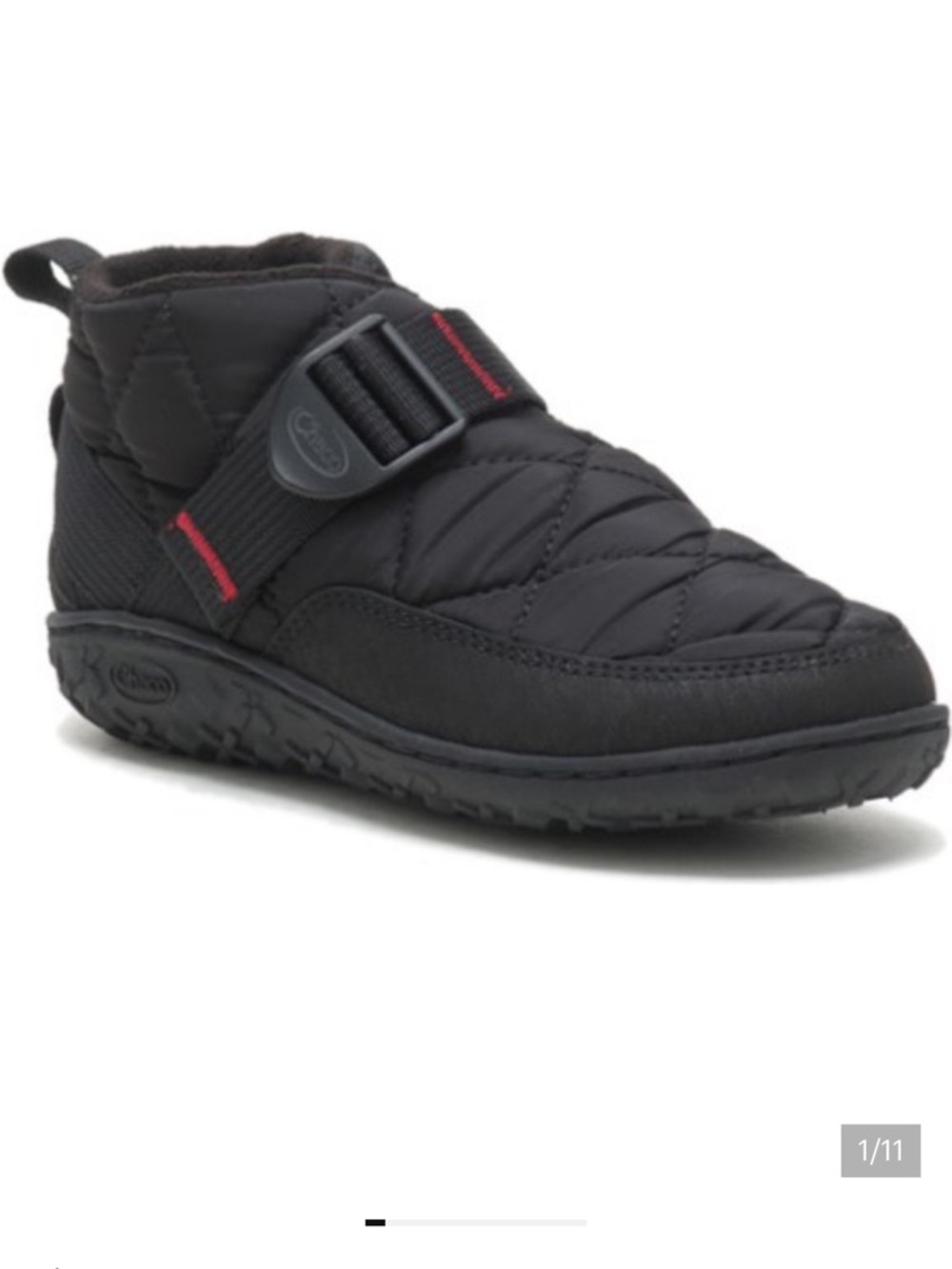 Chaco Ramble Black Puff Cinch Kids Shoes Slipper Bootie Size One NWT